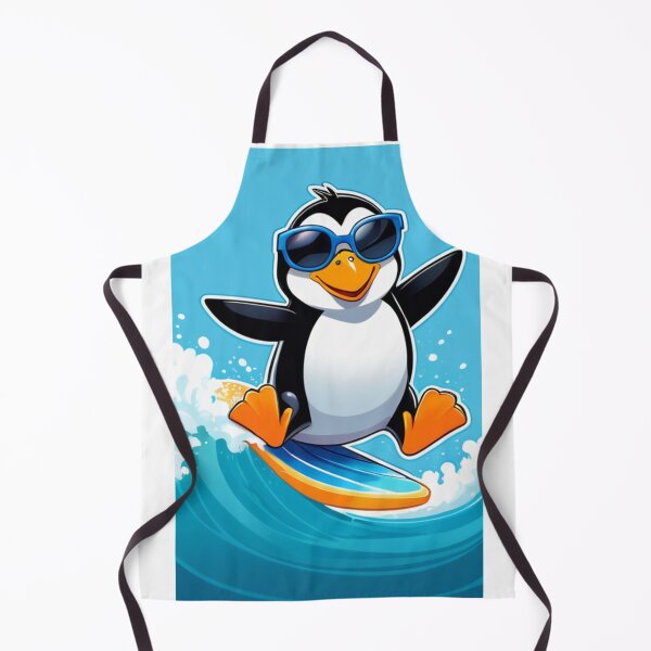Item preview, Illustration - Penguin Surfing, Holiday Atmosphere designed and sold by AnimeShin.