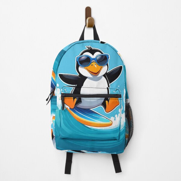 Item preview, Illustration - Penguin Surfing, Holiday Atmosphere designed and sold by AnimeShin.