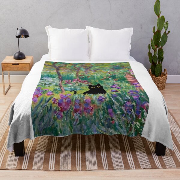 Item preview, Monet Irises Garden Cat designed and sold by PurrfectHome.