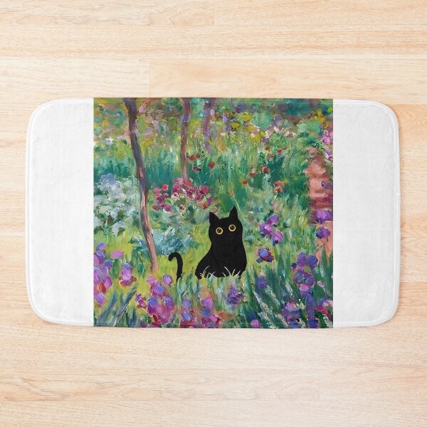 Item preview, Monet Irises Garden Cat designed and sold by PurrfectHome.
