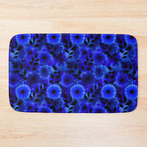 Item preview, Vibrant Cobalt Blue Floral Pattern Art designed and sold by igraphixart.