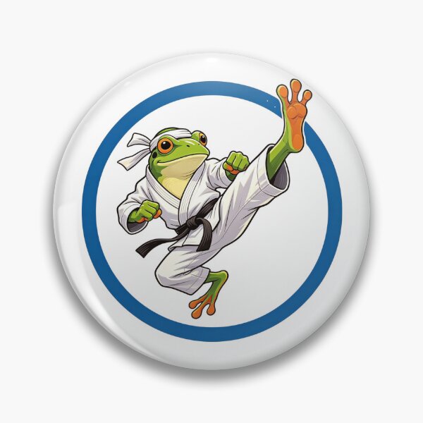 Item preview, Martial Arts Frog Collage – Dynamic Kick Graphic Tee designed and sold by Artify24.