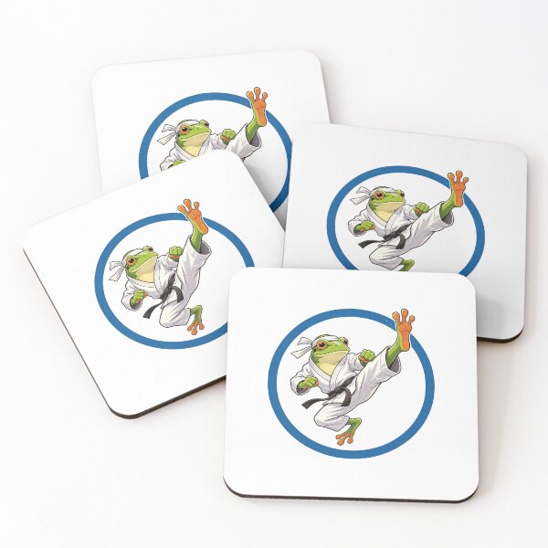 Item preview, Martial Arts Frog Collage – Dynamic Kick Graphic Tee designed and sold by Artify24.