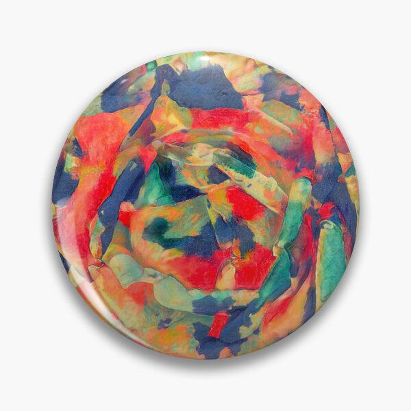 Item preview, Impressionist Abstract Red and Teal Rose Macro Digital Painting designed and sold by BalkanBloom.