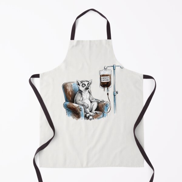 Item preview, Emergency Caffeine - Funny Lemur Coffee Addict Watercolor Art designed and sold by SoulPT.