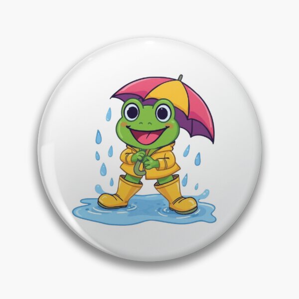 Item preview, Cute Frog in Rain Boots Kawaii Sticker | Adorable Rainy Day Frog designed and sold by Stylestickers55.