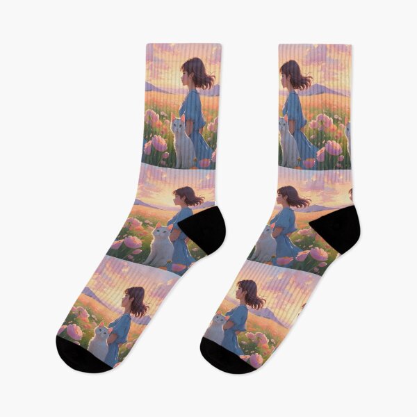 Item preview, Illustration - Person and Feline, Landscape Sweetness designed and sold by AnimeShin.
