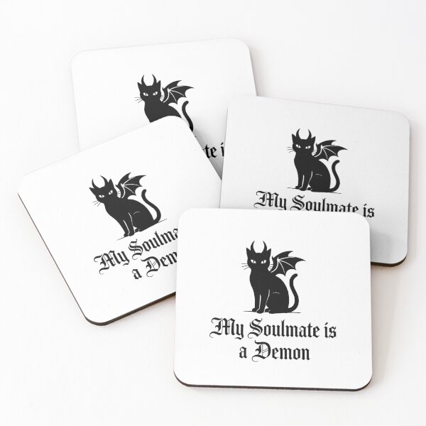Item preview, My Soulmate is a Demon Cute Goth Cat Bat Wings designed and sold by pattman.