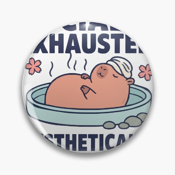 Item preview, Socially Exhausted Aesthetically Unbothered Capybara designed and sold by Bianca Oltean.