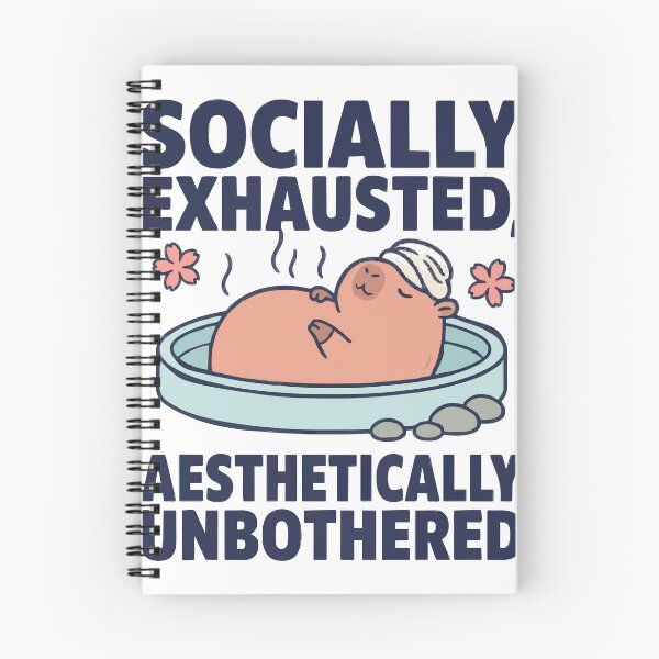 Item preview, Socially Exhausted Aesthetically Unbothered Capybara designed and sold by Bianca Oltean.