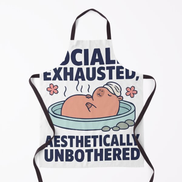 Item preview, Socially Exhausted Aesthetically Unbothered Capybara designed and sold by Bianca Oltean.