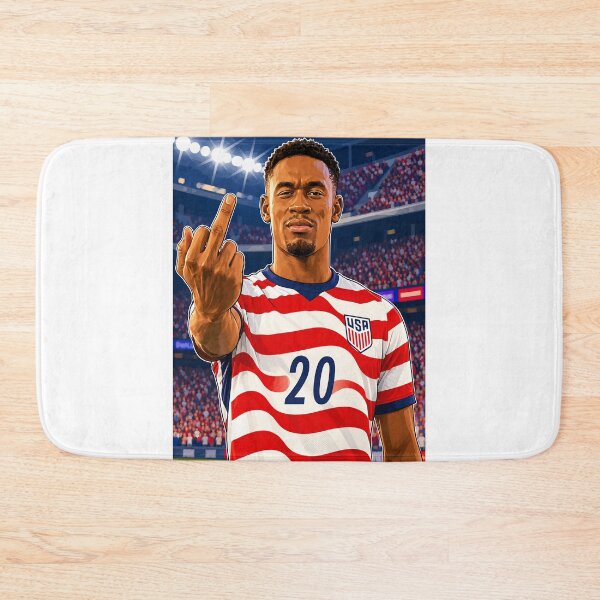 Item preview, Folarin Balogun middle finger United States vector cartoon designed and sold by SechainMailo.