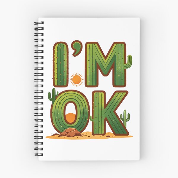 Item preview, I’m OK Collage – Desert Cactus Typography Tee designed and sold by Artify24.