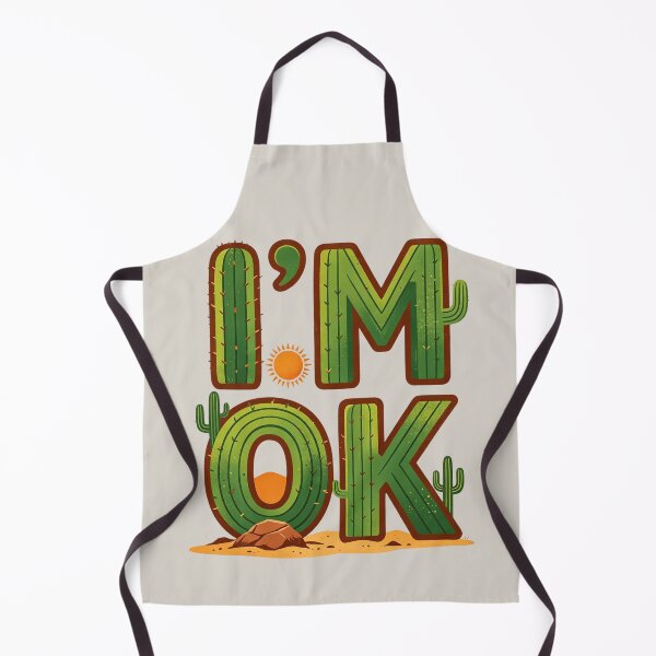 Item preview, I’m OK Collage – Desert Cactus Typography Tee designed and sold by Artify24.