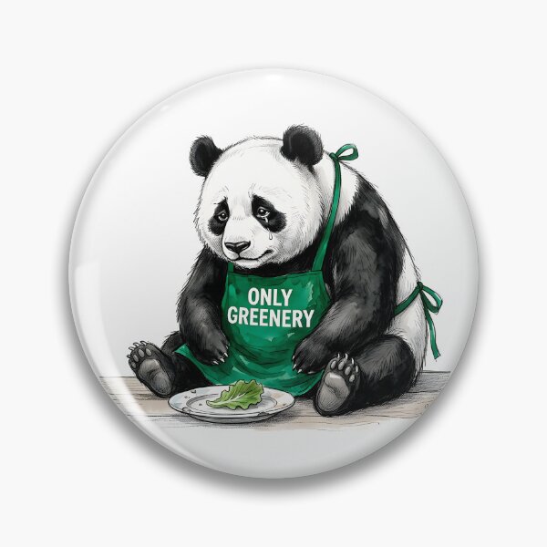 Artikelvorschau, Only Greenery – Lustiges Aquarellbild: Weinender Panda entworfen und verkauft von SoulPT.