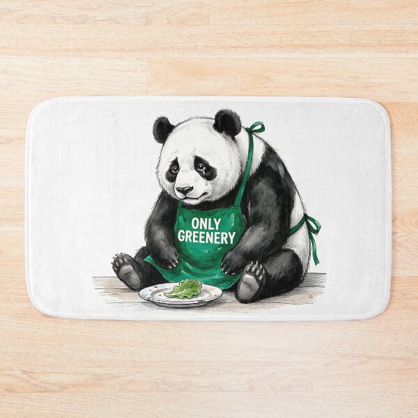 Item preview, Only Greenery - Funny Crying Panda Diet Watercolor Art designed and sold by SoulPT.
