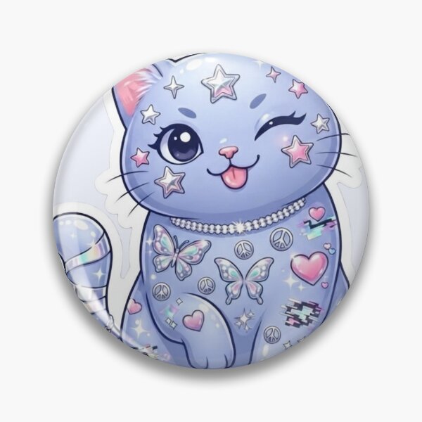 Item preview, Cute Y2K Kawaii Cat Pastel Space Art designed and sold by Iampoji.