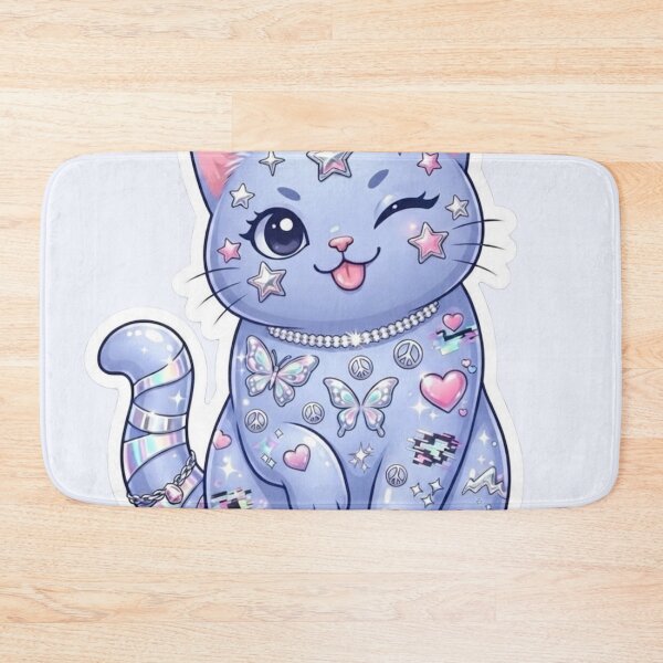 Item preview, Cute Y2K Kawaii Cat Pastel Space Art designed and sold by Iampoji.