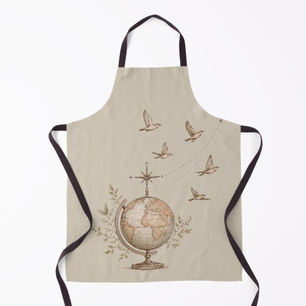 Item preview, Bound for Wonder | Vintage Travel Globe & bird Illustration designed and sold by Bound for Wonder.