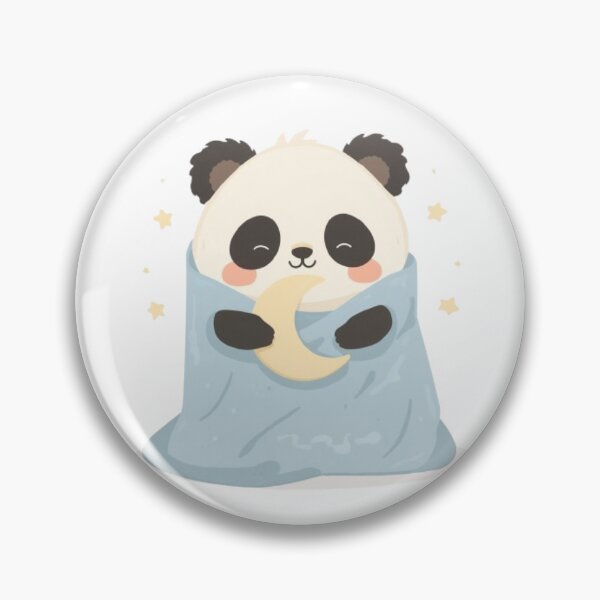 Item preview, Cute Sleepy Panda Kawaii Sticker | Cozy Panda with Moon Pillow designed and sold by Stylestickers55.