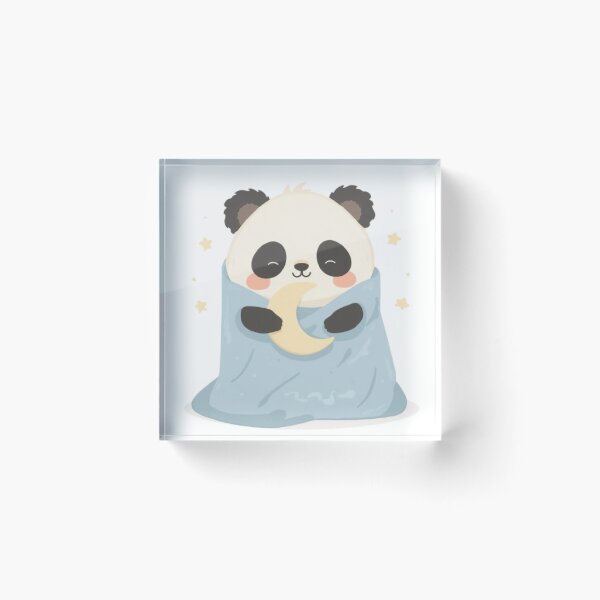 Item preview, Cute Sleepy Panda Kawaii Sticker | Cozy Panda with Moon Pillow designed and sold by Stylestickers55.
