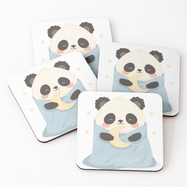 Item preview, Cute Sleepy Panda Kawaii Sticker | Cozy Panda with Moon Pillow designed and sold by Stylestickers55.