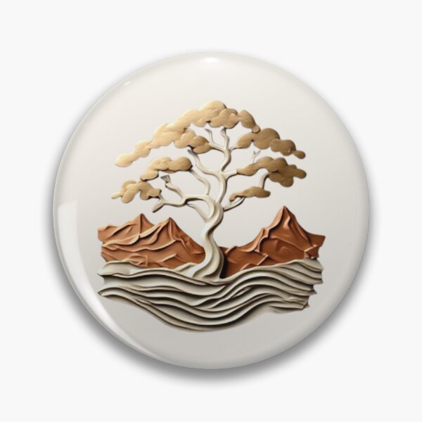Item preview, Elysium Echoes | Ancient Tree, Mountain & Wave Icon 02 designed and sold by Shift-Bloom.