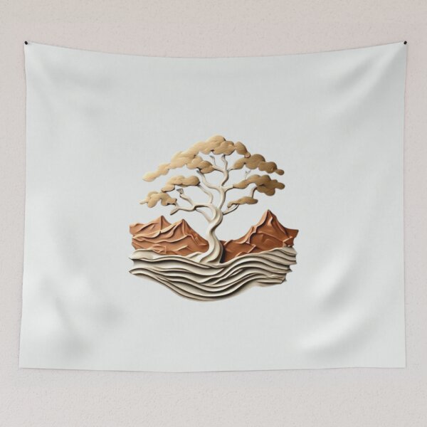 Item preview, Elysium Echoes | Ancient Tree, Mountain & Wave Icon 02 designed and sold by Shift-Bloom.