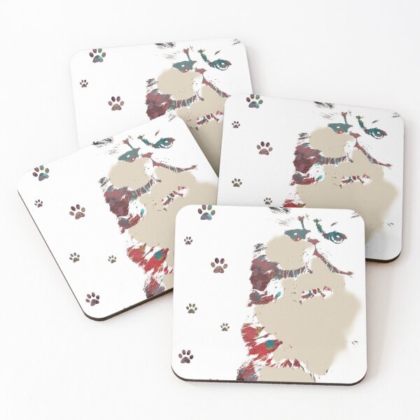 Item preview, Abstract Artistic Cat Illustration with Paw Prints Background designed and sold by AdlArs.