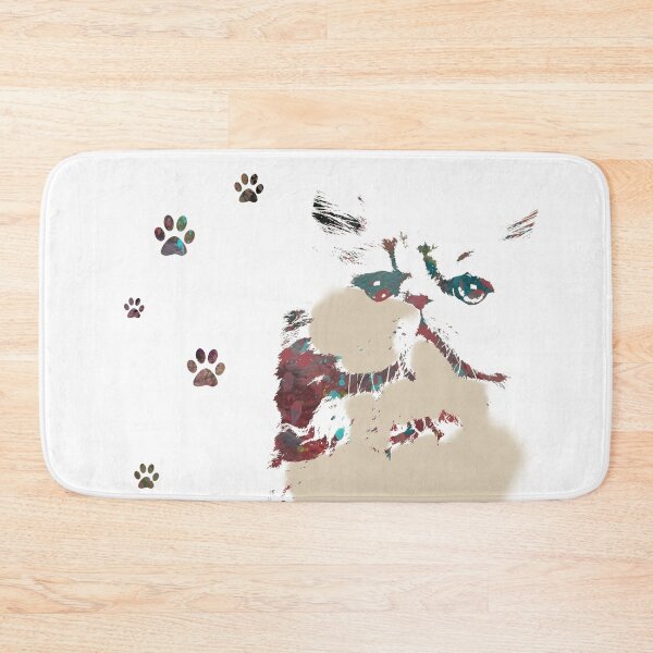 Item preview, Abstract Artistic Cat Illustration with Paw Prints Background designed and sold by AdlArs.