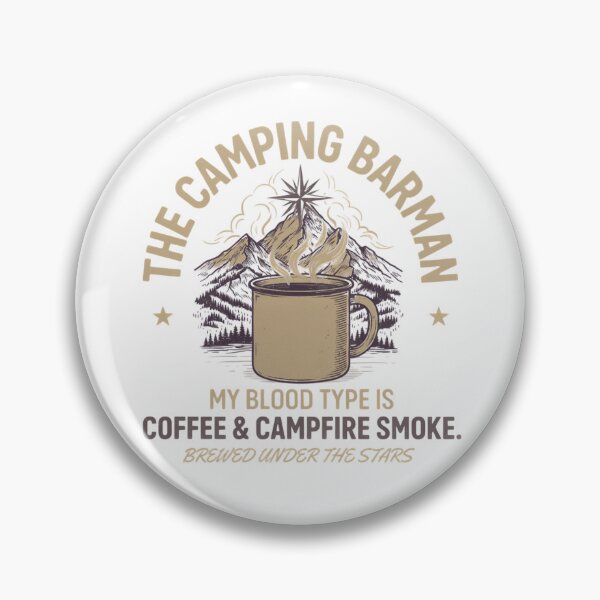 Item preview, The Camping Barman - Coffee and Campfire Smoke Type Design designed and sold by Gabe1983.