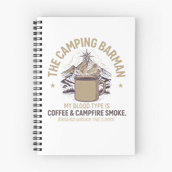 Item preview, The Camping Barman - Coffee and Campfire Smoke Type Design designed and sold by Gabe1983.