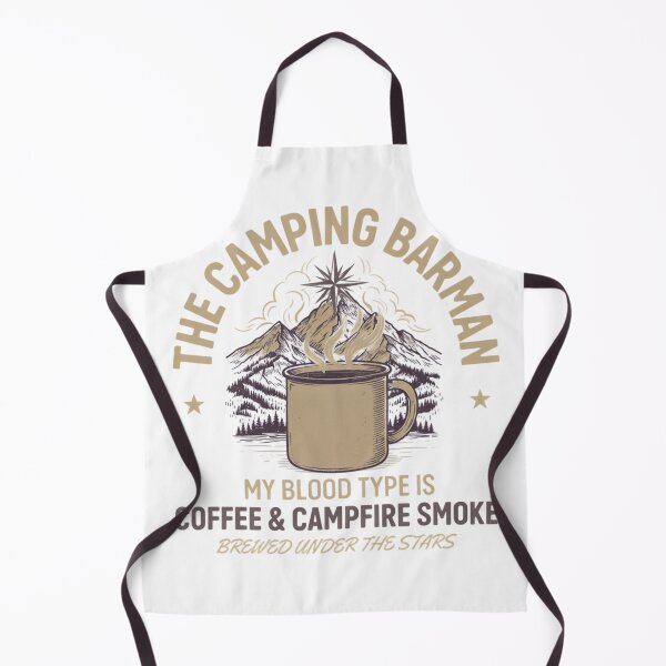 Item preview, The Camping Barman - Coffee and Campfire Smoke Type Design designed and sold by Gabe1983.