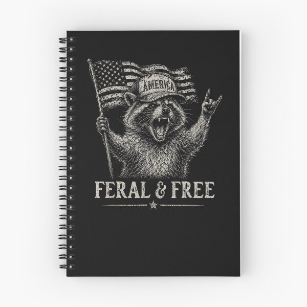 Item preview, Feral But Free Raccoon 4th Of July designed and sold by HilllBernadine.