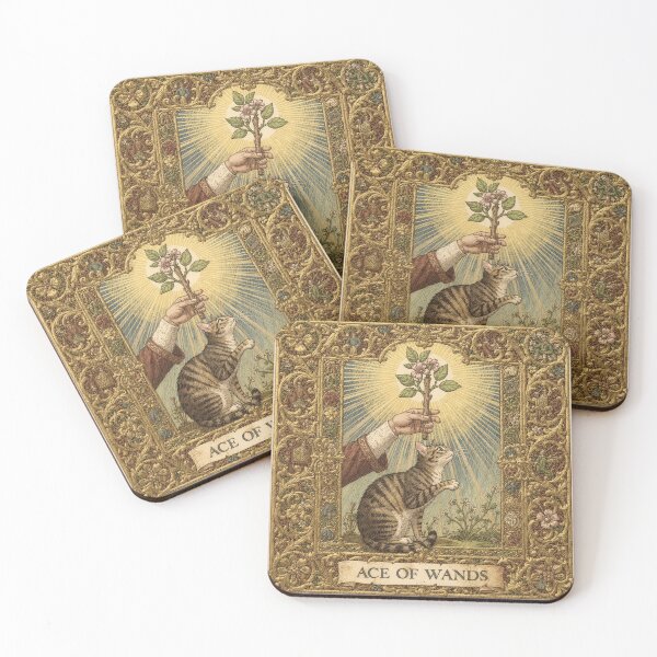 Item preview, Ace of Wands - Tarot Cat designed and sold by PictorialWhimsy.