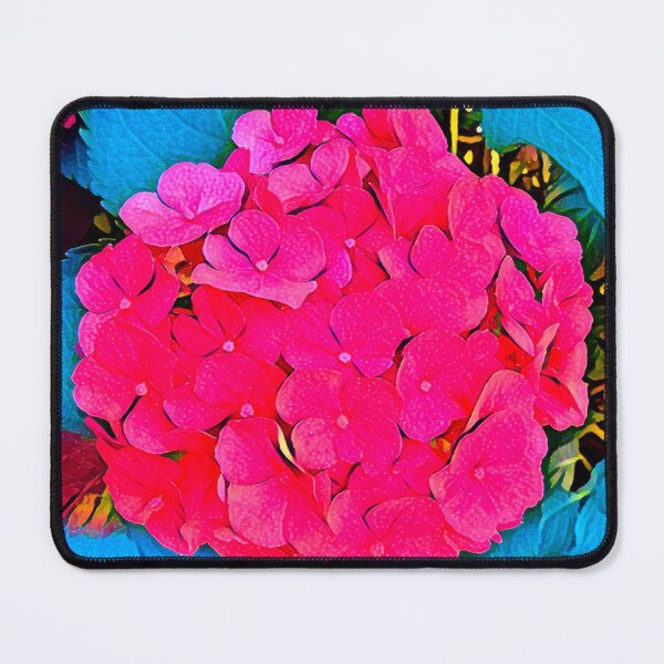 Item preview, Moody Electric Pink Hydrangea Flower Painting Impressionist Art designed and sold by BalkanBloom.