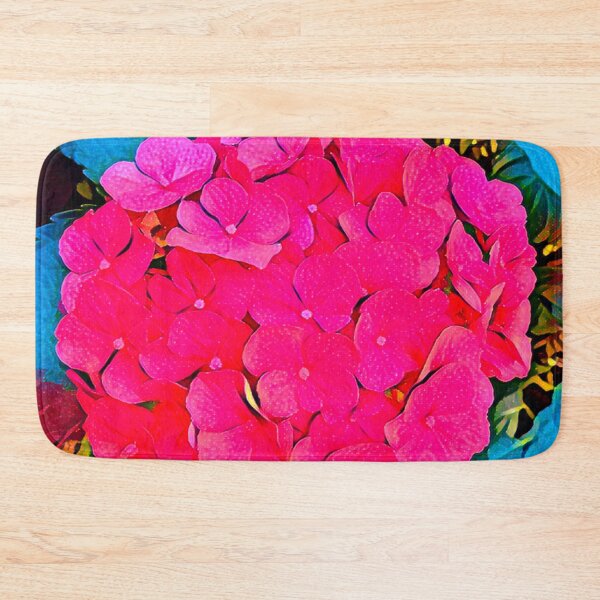 Item preview, Moody Electric Pink Hydrangea Flower Painting Impressionist Art designed and sold by BalkanBloom.