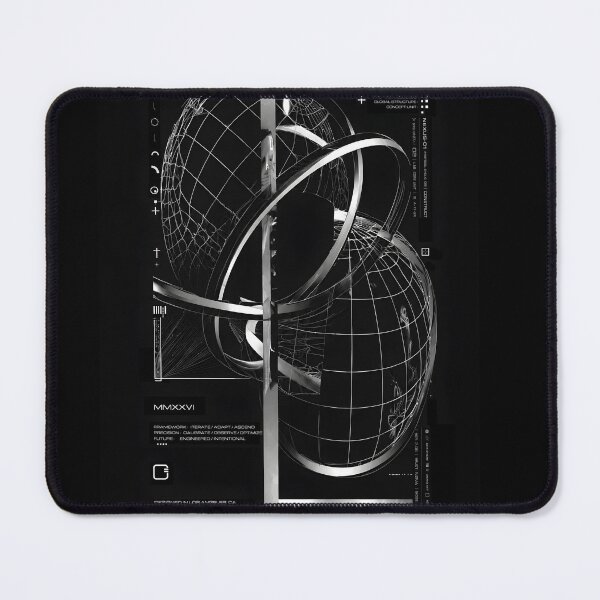 Item preview, Cyber Noir Orbital Geometry | Futuristic Tech Wall Art | Monochrome Sci-Fi Abstract | Cyberpunk Minimalist Design | Modern Digital Aesthetic designed and sold by WheresMyMojo.