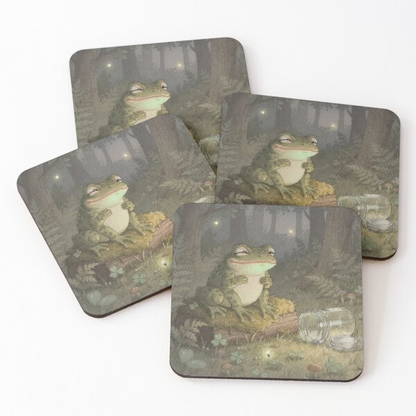 Item preview, Toad Pretending He Didn't Eat the Last Firefly Funny Cottagecore Art designed and sold by PictorialWhimsy.