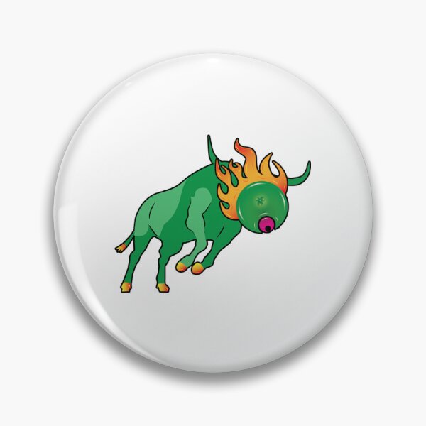 Item preview, Bullpoifi Cute Green Bull Fire Monster Cartoon designed and sold by MaileeStudios.
