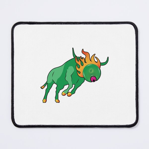 Item preview, Bullpoifi Cute Green Bull Fire Monster Cartoon designed and sold by MaileeStudios.