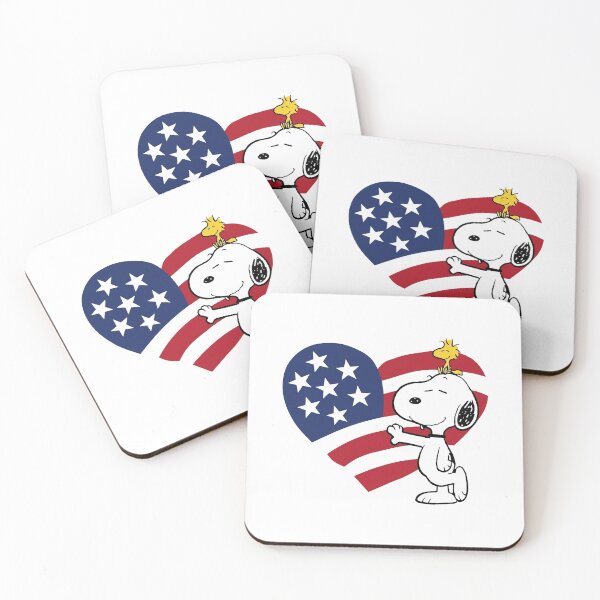 Item preview, Snoopy with American flag heart designed and sold by KillianGrantM.