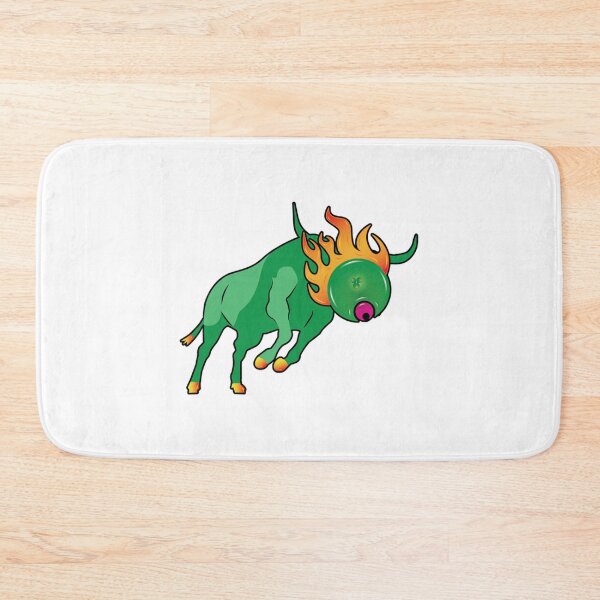 Item preview, Bullpoifi Cute Green Bull Fire Monster Cartoon designed and sold by MaileeStudios.