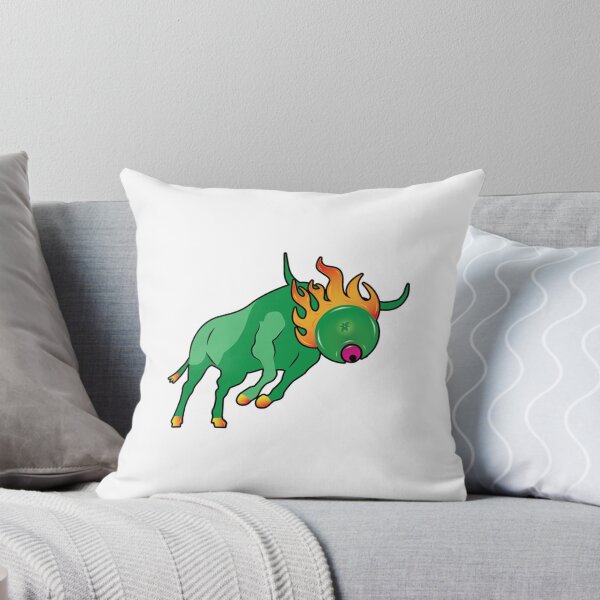 Item preview, Bullpoifi Cute Green Bull Fire Monster Cartoon designed and sold by MaileeStudios.