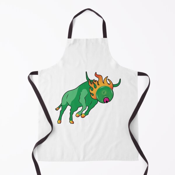 Item preview, Bullpoifi Cute Green Bull Fire Monster Cartoon designed and sold by MaileeStudios.