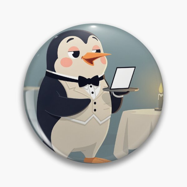 Item preview, Penguin Fine-Dining Maitre d' Funny Art designed and sold by PictorialWhimsy.