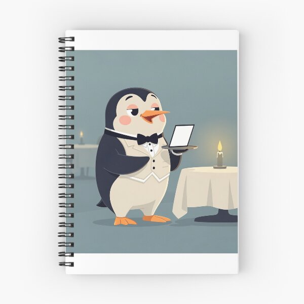 Item preview, Penguin Fine-Dining Maitre d' Funny Art designed and sold by PictorialWhimsy.
