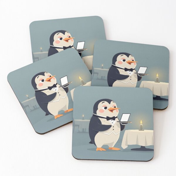 Item preview, Penguin Fine-Dining Maitre d' Funny Art designed and sold by PictorialWhimsy.