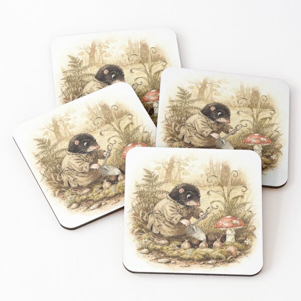 Item preview, Mole Folk Tucking Bulbs Into the Spring Garden Bed Storybook Art designed and sold by PictorialWhimsy.