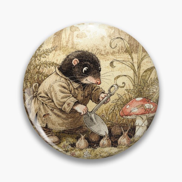 Item preview, Mole Folk Tucking Bulbs Into the Spring Garden Bed Storybook Art designed and sold by PictorialWhimsy.